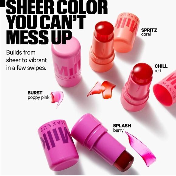 🌻 Milk Makeup Burst Cooling Water Jelly Tint Sheer Lip & Cheek Stain New FullSz - Picture 6 of 8
